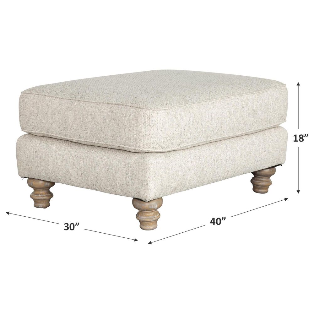 Creature Comforts Hudson Ottoman in Ivory, , large