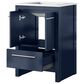 Lexora Home Lafarre 24" Single Bathroom Vanity in Navy Blue with 2 cm White Cultured Marble Top and Rectangular Sink, , large