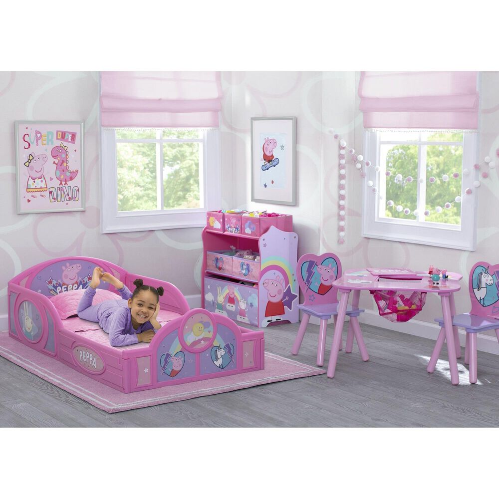 Delta Children Peppa Pig 6-Bin Design and Store Toy Organizer in Pink, , large