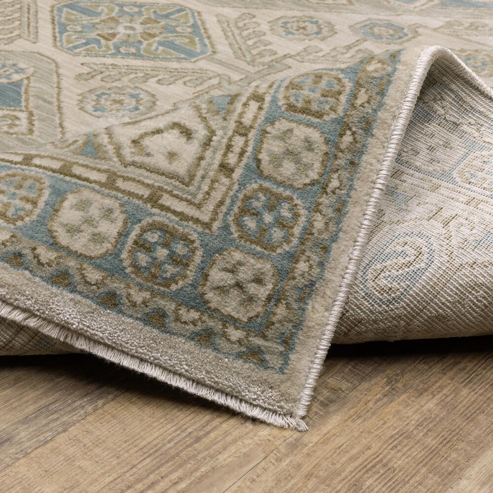 Oriental Weavers Maeve MAE05 Beige and Blue 9&#39;10&quot; x 12&#39;10&quot; Area Rug, , large
