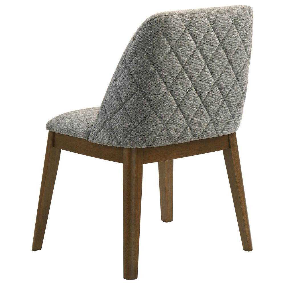Coaster Franklin Side Chair with Grey Cushion in Dark Brown, , large