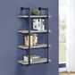 Pacific Landing Wall Shelf in Gray Driftwood and Black, , large