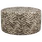 Smith Brothers Medium Round Ottoman in Brown, , large