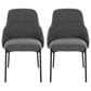 Lumisource York Side Chair with Dark Grey Upholstered in Black (Set of 2), , large
