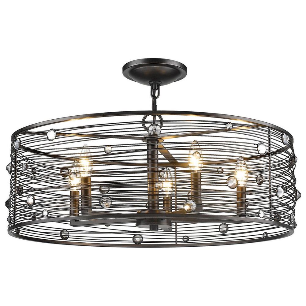 Golden Lighting Bijoux 5-Light Chandelier in Bronze/Brushed Etruscan Bronze, , large