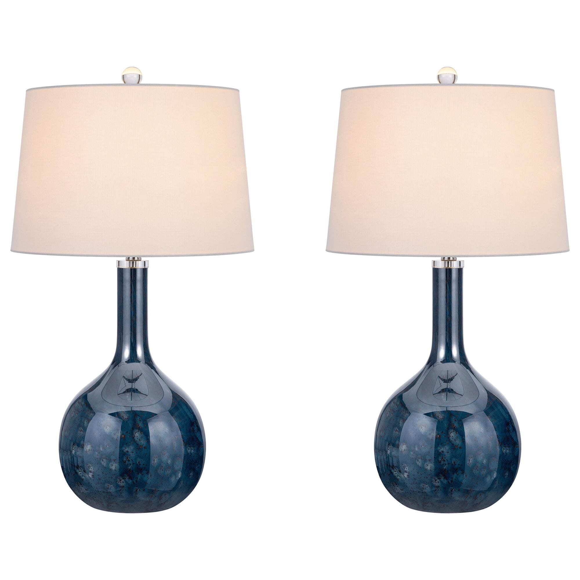 Cal Lighting Nivala Table Lamp in Antique Blue Luster (Set of 2)