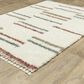Oriental Weavers Axis Striped 6"7" x 9"6" Ivory Area Rug, , large