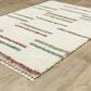 Oriental Weavers Axis Striped 6"7" x 9"6" Ivory Area Rug, , large