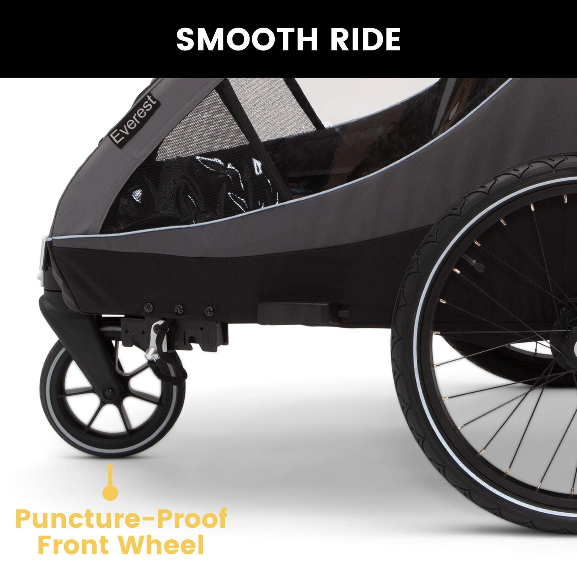 Delta Jeep Everest 2 In 1 Child Bike Trailer and Stroller in Grey