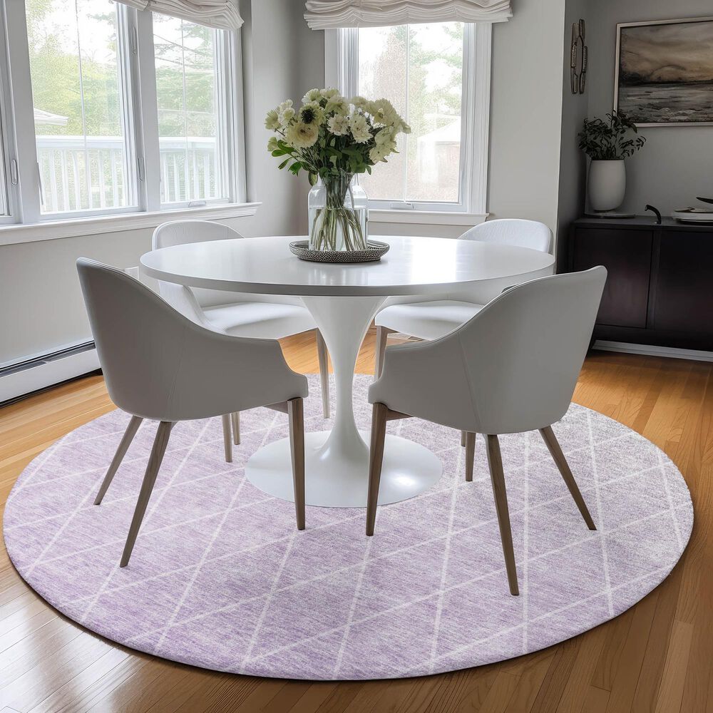 Dalyn Rug Company Lazio 8&#39; Round Lavender Area Rug, , large