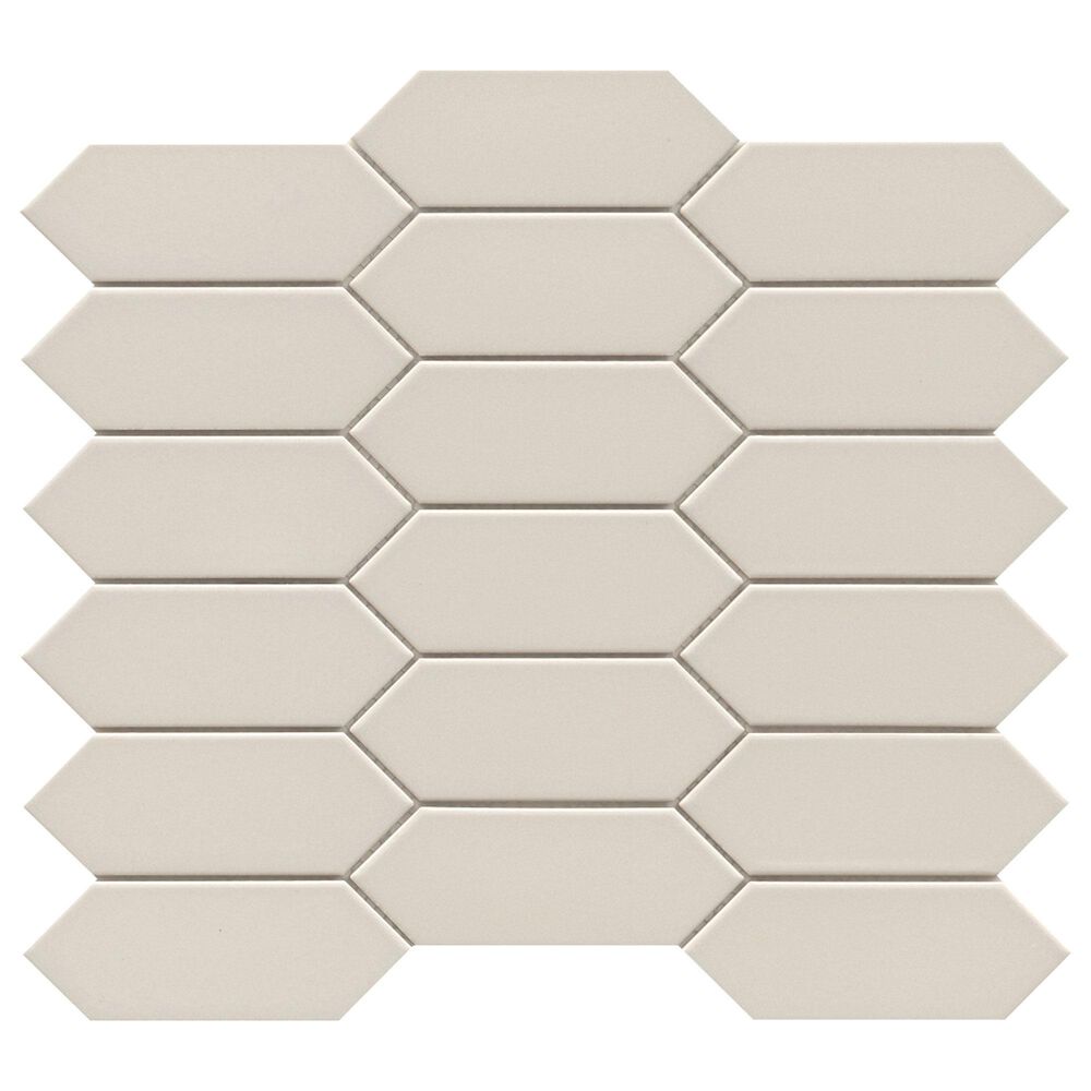 Emser Catch Fawn 2" x 5" Picket on 11" x 13" Ceramic Mosaic Sheet, , large