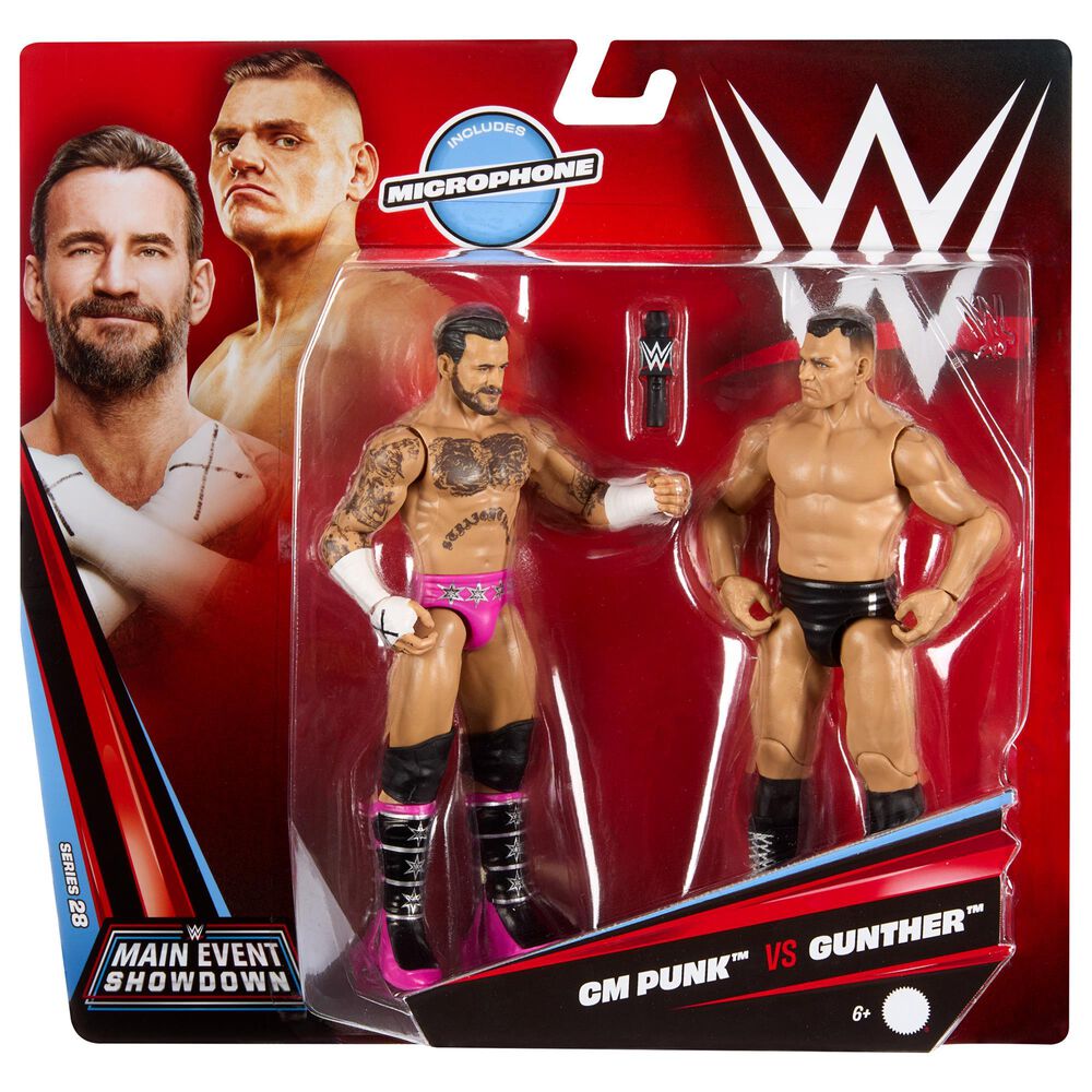 WWE 2-Pack Main Event Showdown Series 28 CM Punk and Gunther Action Figures, , large