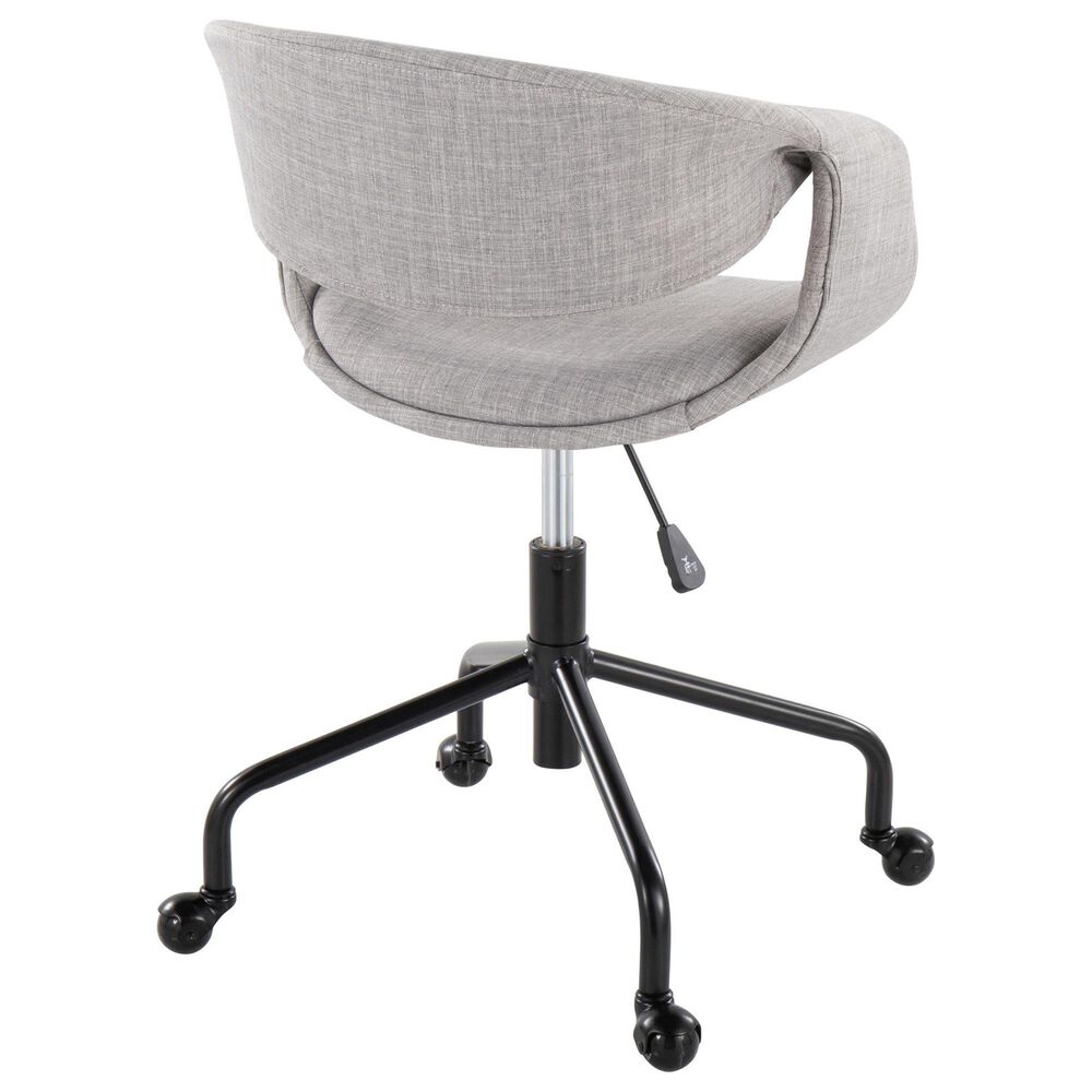 Lumisource Curvo Task Chair with Grey Cushion in Black, , large