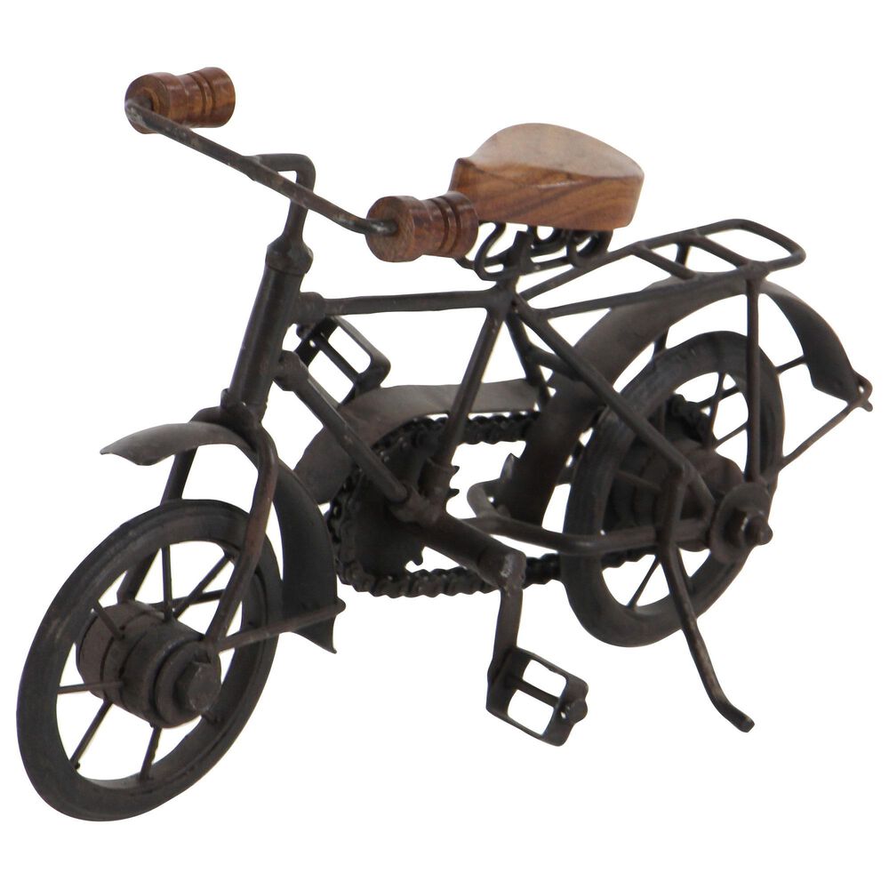 Maple and Jade Bicycle Sculptures in Black and Dark Brown &#40;Set of 2&#41;, , large