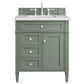 James Martin Vanities Brittany 30" Single Bathroom Vanity in Smokey Celadon with 3 cm Arctic Fall Solid Surface Top and Rectangular Sink, , large