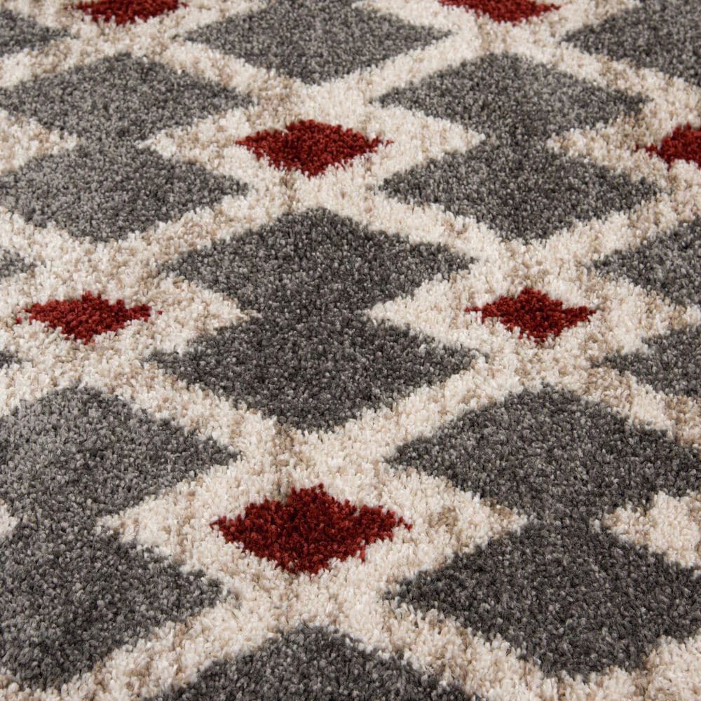 Central Oriental Tulsa Kiernan 7&#39;10&quot; x 9&#39;10&quot; Armor Grey and Rust Area Rug, , large