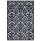 Nourison Damask DAS02 2"3" x 3"9" Ivory and Navy Area Rug, , large