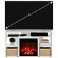 HOMLUX 47" Corner TV Stand with Electric Fireplace in White, , large
