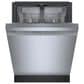 Bosch 100 Series 24" Built-In Recessed Handle Dishwasher with 8 Wash Cycles in Stainless Steel, , large