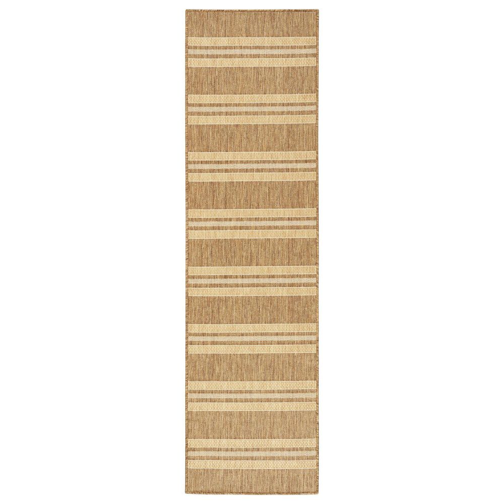 Nourison Horizon Natural 2"2" x 8" Indoor/Outdoor Runner, , large