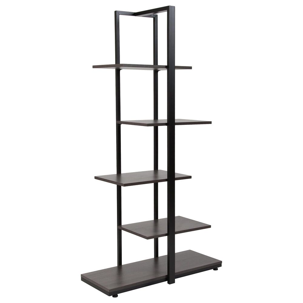 Flash Furniture Homewood 5-Tier Etagere Storage Display in Brown, , large