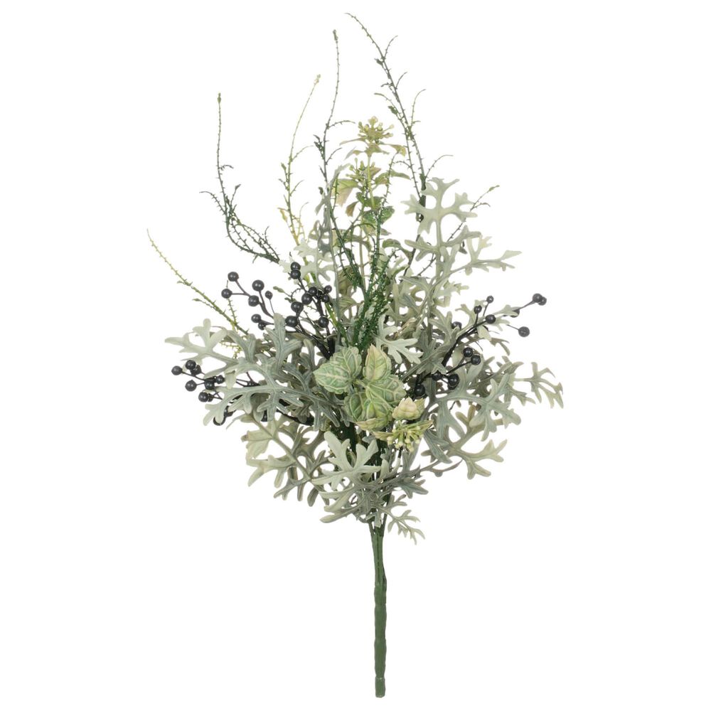 Sullivan Dusty Miller Boxwood Pick in Green, , large