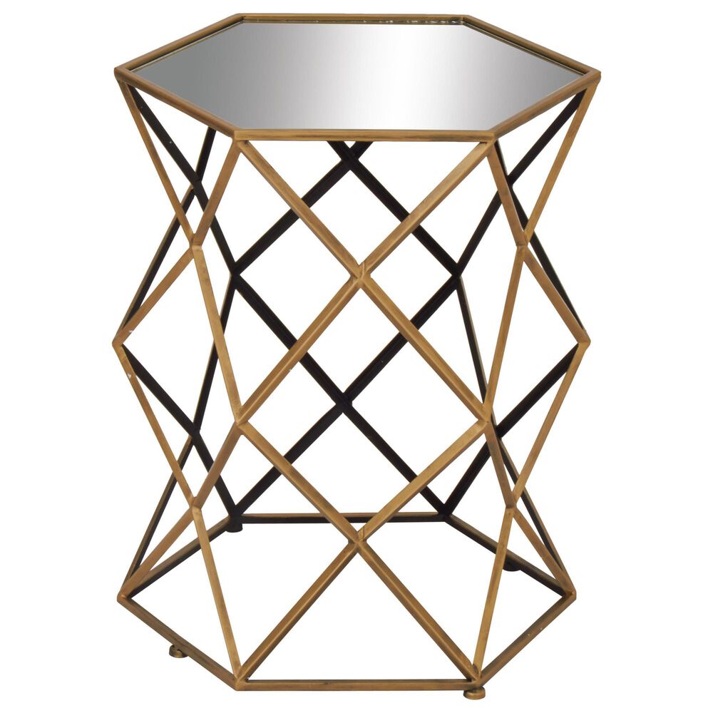 Maple and Jade Accent Table in Brass, , large