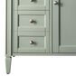 James Martin Vanities Brittany 30" Single Bathroom Vanity in Sage Green with Single Hole 3 cm White Zeus Quartz Top and Rectangular Sink, , large