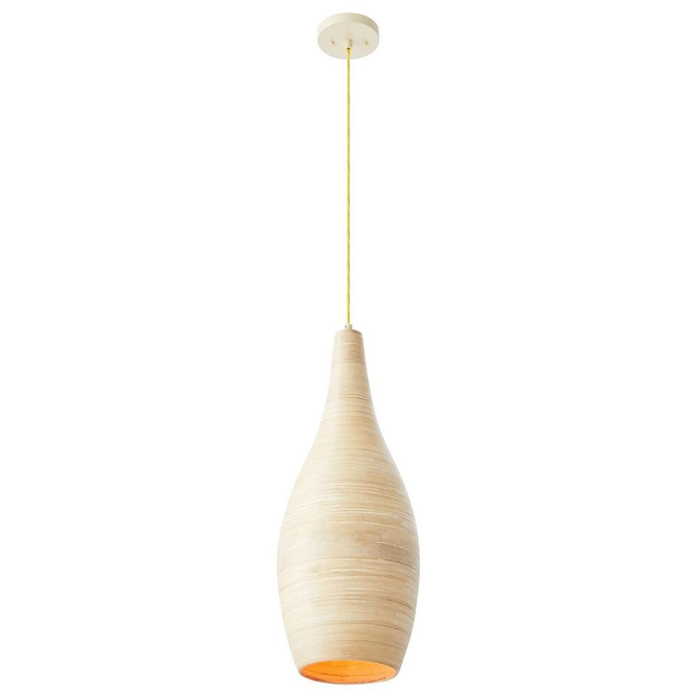 Savoy House Jean 1-Light Pendant in Natural and Brass, , large