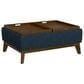 Emerald Home Furnishings Aria Storage Ottoman with Tray in Navy Storm, , large