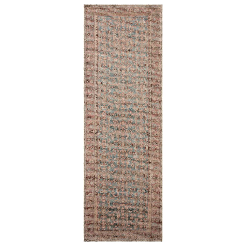 Angela Rose Aubrey 2" x 5" Blue and Terracotta Runner, , large