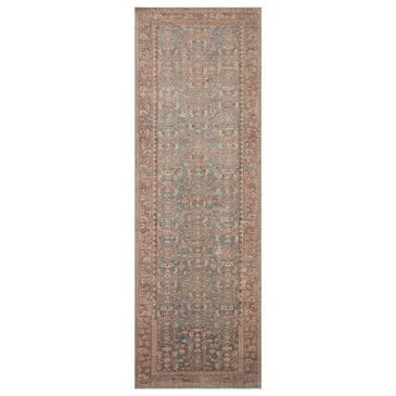 Angela Rose Aubrey 2" x 5" Blue and Terracotta Runner, , large