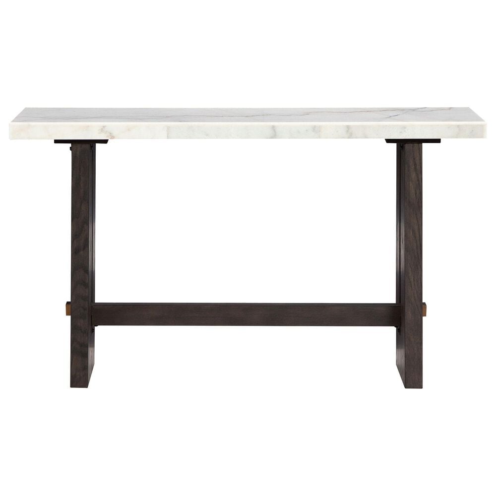 Ashley Burkhaus Sofa Table in White and Dark Brown, , large