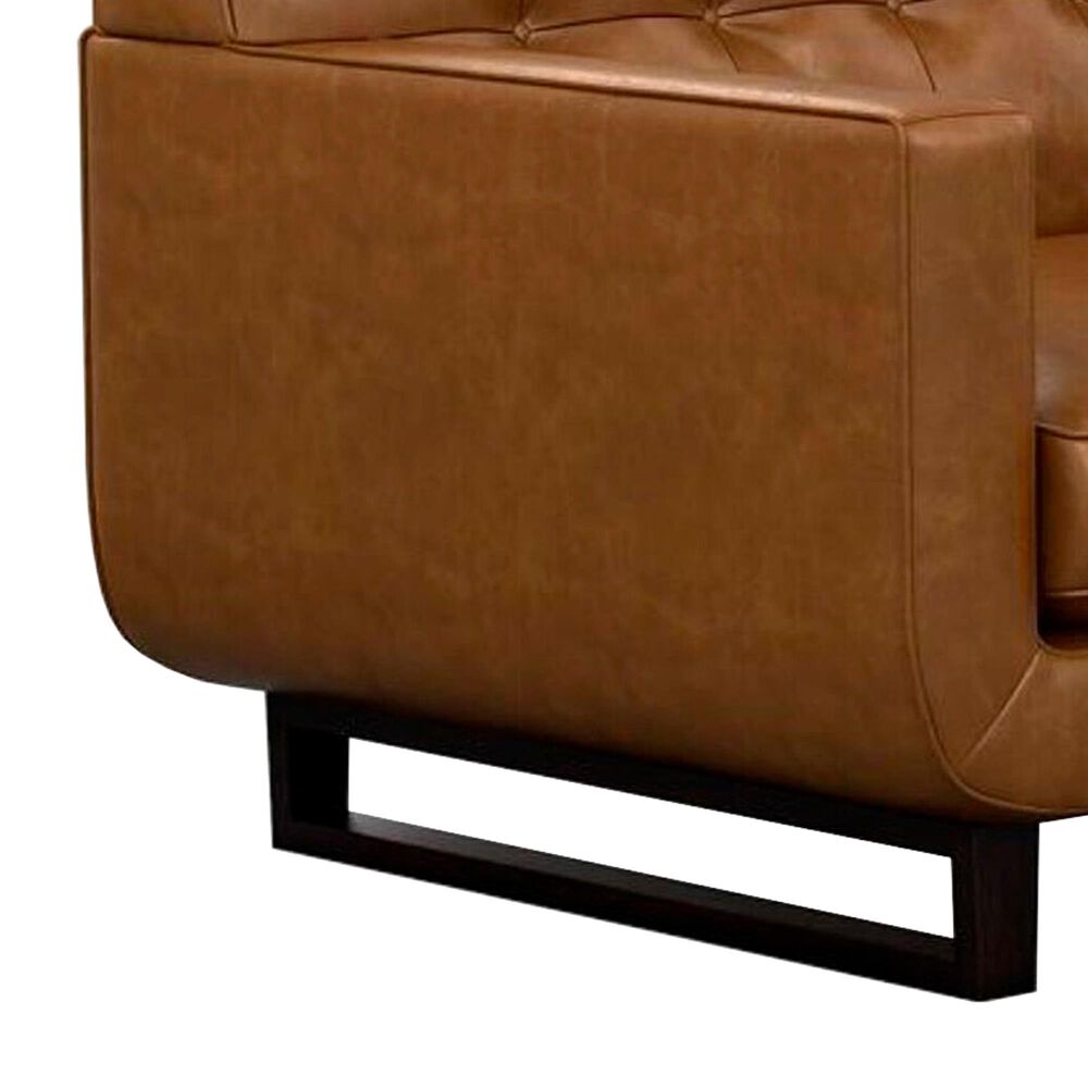 Kuka Home Stationary Leather Sofa and Chair Set in Camel, , large