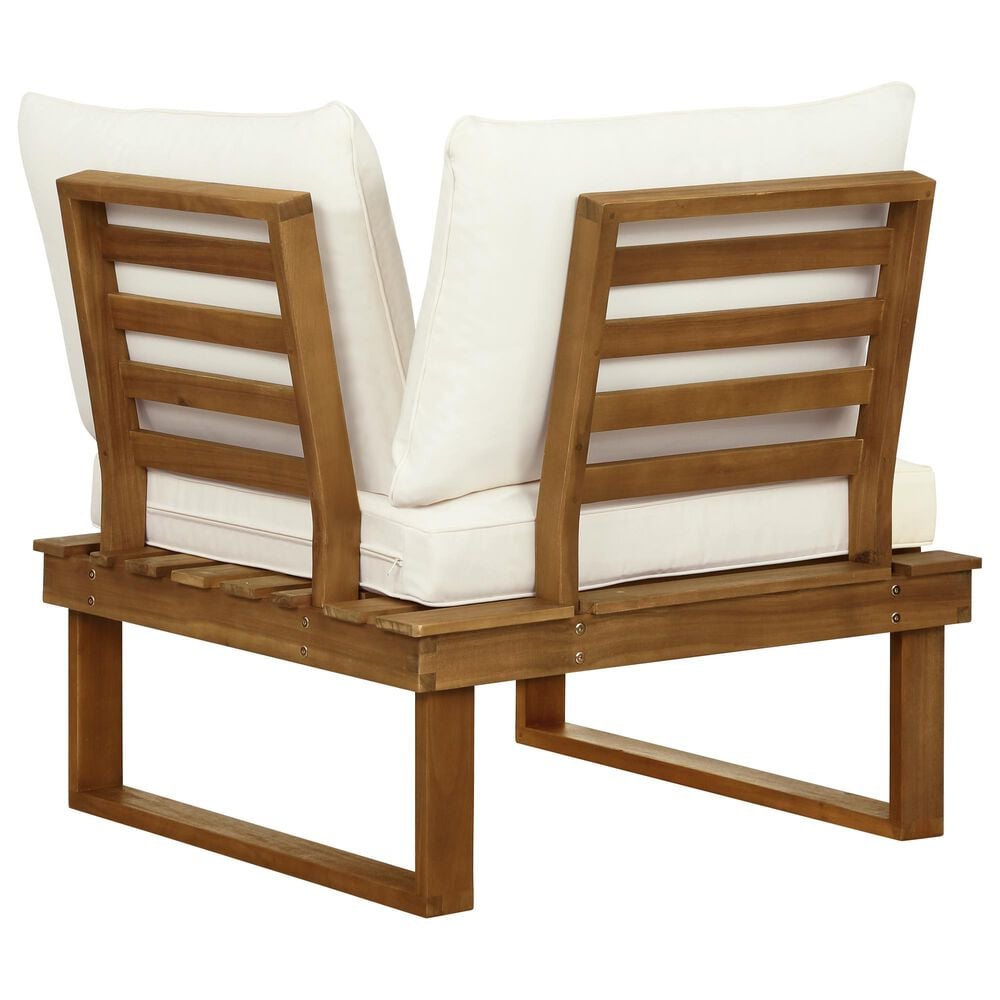 Linon Home Decor Skypark 2-Piece Outdoor Conversation Set in Teak Oil, , large