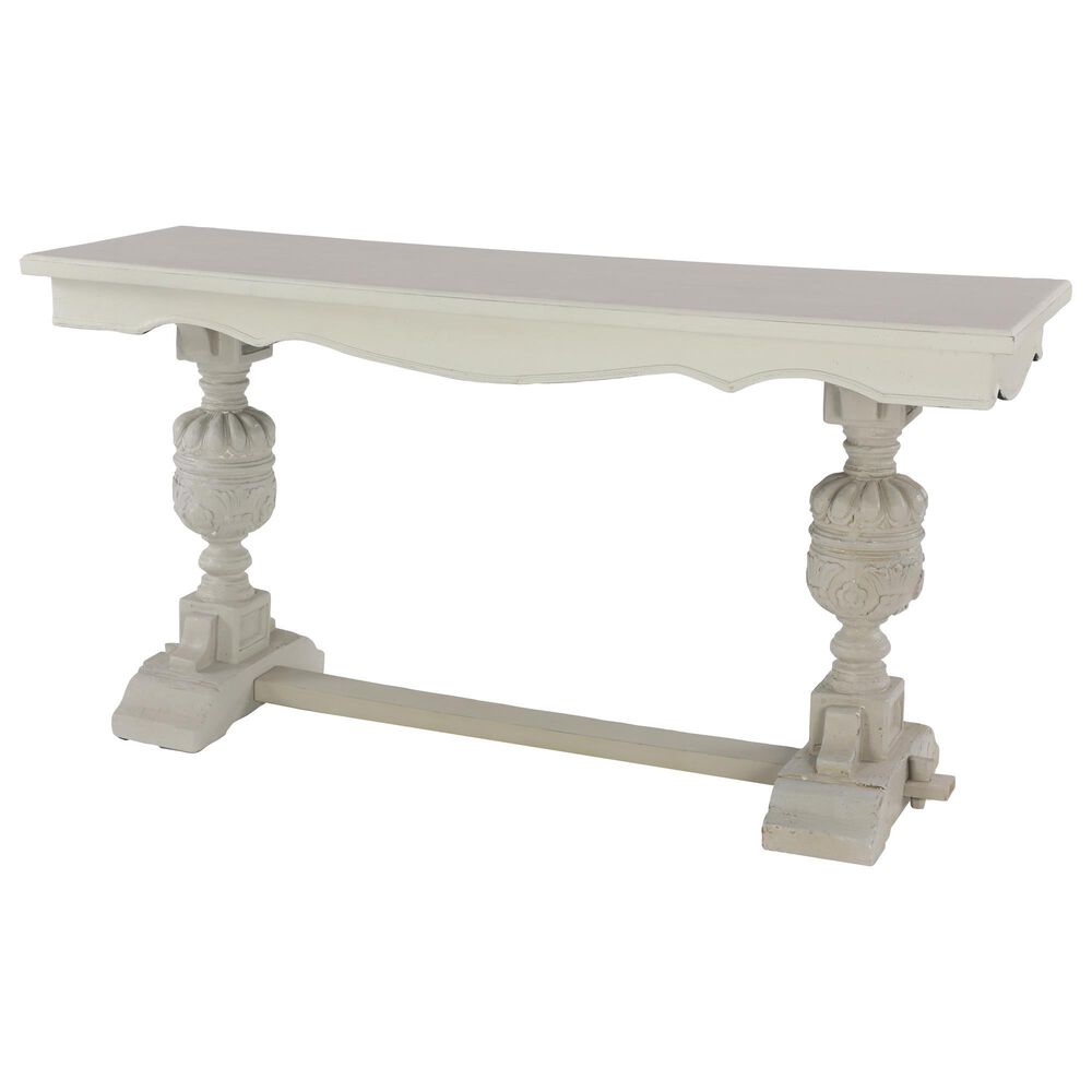 Uma Enterprises Wood Console Table in Off White, , large