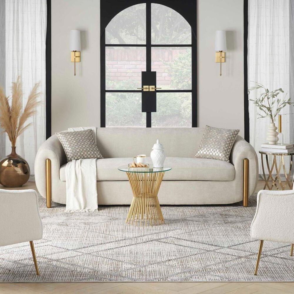 Nourison Sparkle Grey and Mocha 9' x 12' Area Rug, , large