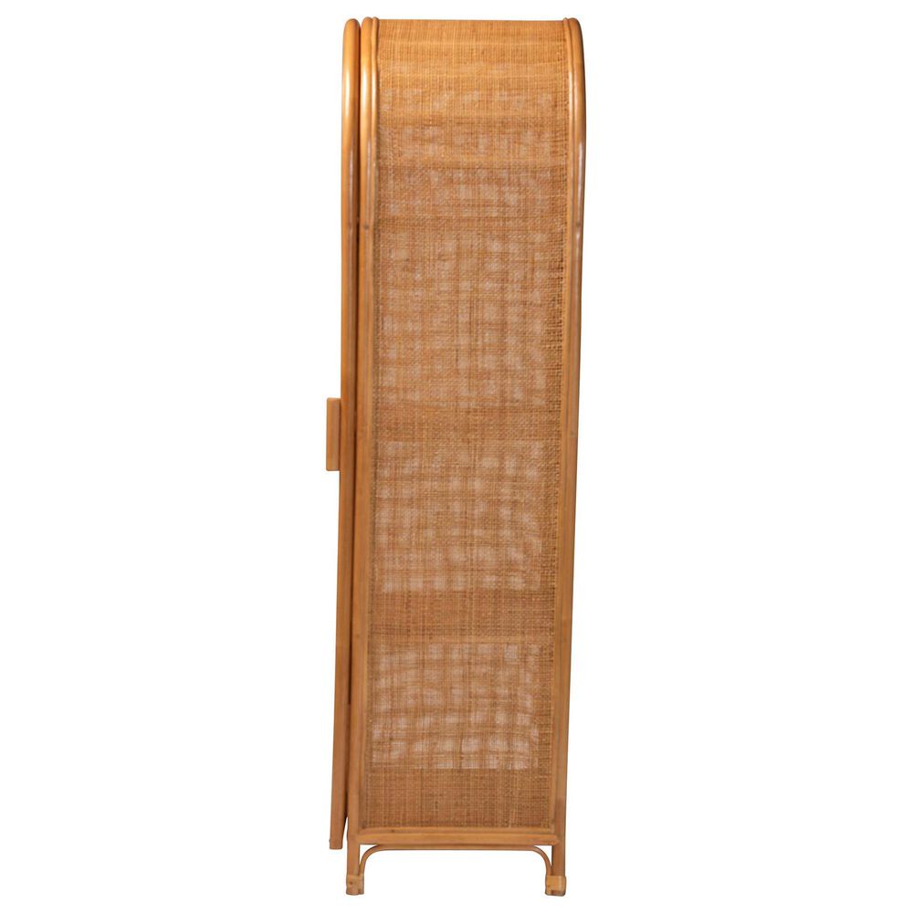 Baxton Studio Paloma 1-Door Accent Cabinet with Shelves in Light Honey, , large
