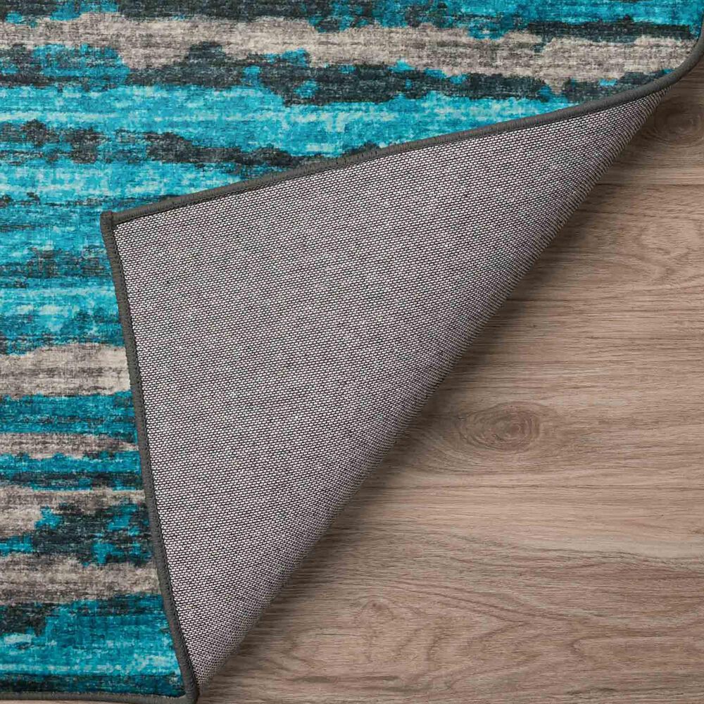 Dalyn Rug Company Brisbane Striped 8&#39; x 10&#39; Teal Area Rug, , large