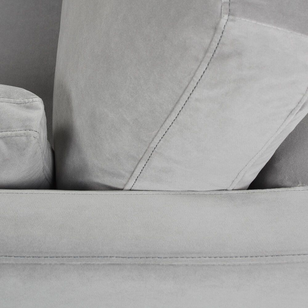 Jennifer Taylor Home Knox Arm Chair in Opal Grey Velvet, , large