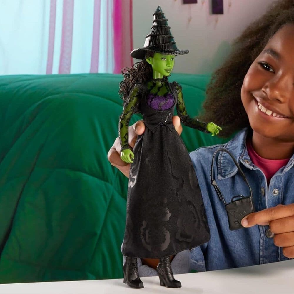 Barbie Elphaba Fashion Doll with Accessories in Green and Black, , large