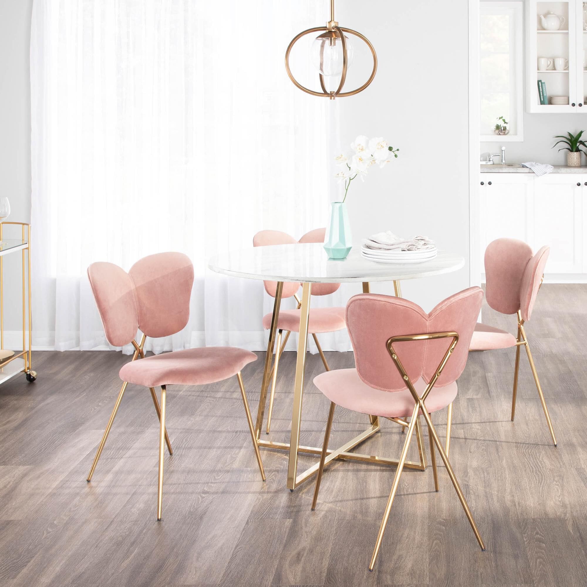 Blush pink and rose gold new arrivals chair