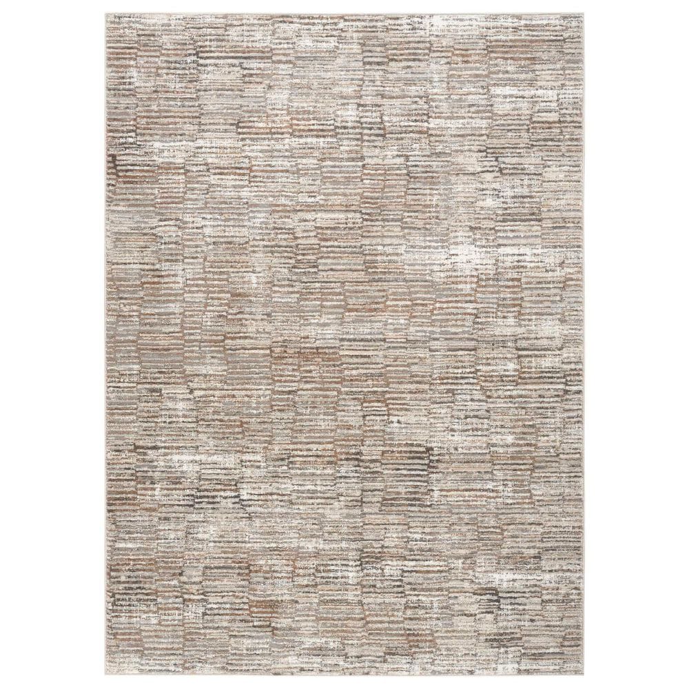 Nourison Sustainable Trends 6" x 9" Ivory and Mocha Area Rug, , large