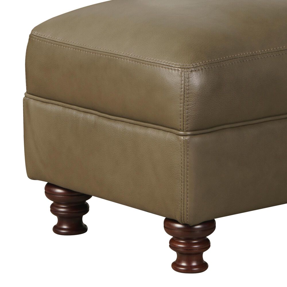 Simon Li Leather Ottoman in Triomphe Mushroom, , large