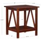 Linon Home Decor Trenton End Table in Antique Tobacco, , large