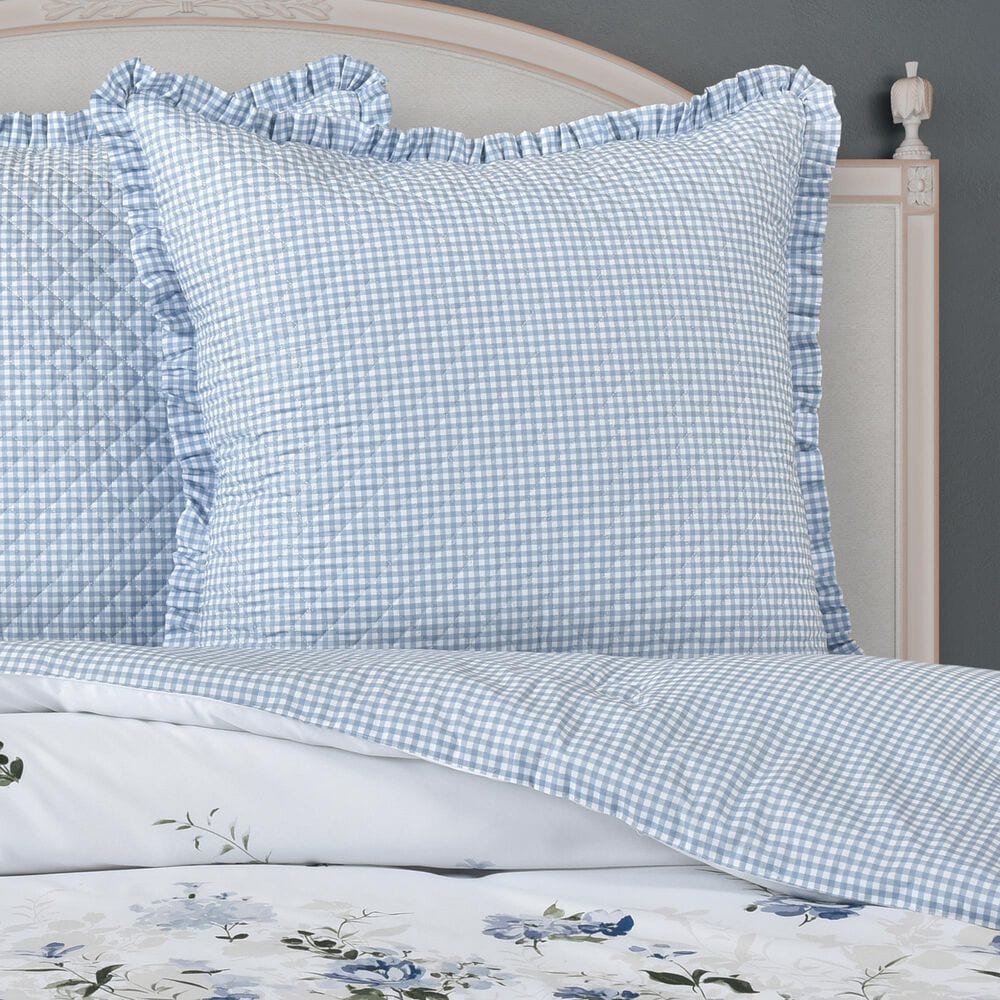 J. Queen New York Kourtney 26&quot; Square Euro Pillow Sham in Blue, , large