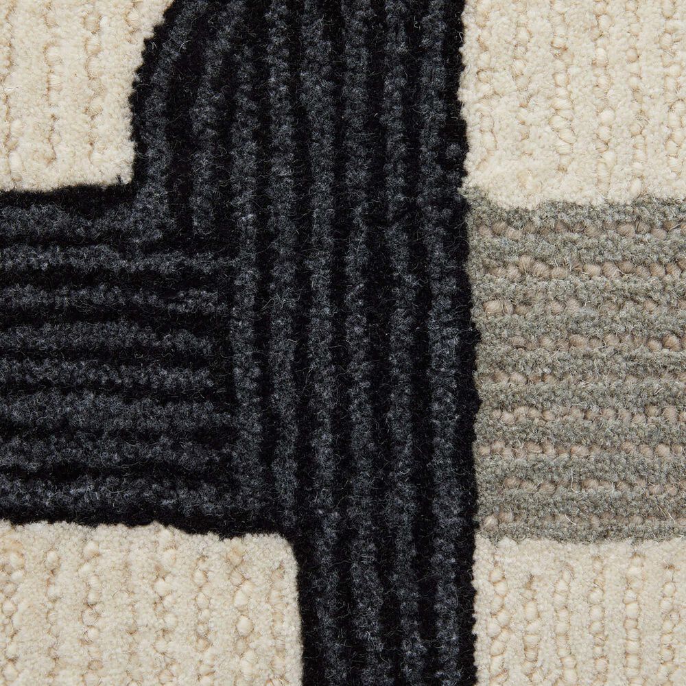 Feizy Maguire 8905F 2&#39; x 3&#39; Ivory and Black Area Rug, , large