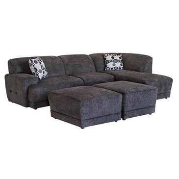 Ball Creek Designs Cole 4-Piece Sectional and Ottoman Set in Cornell Pewter, , large