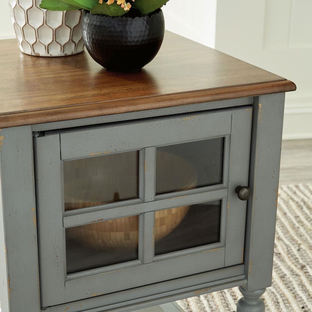 Ashley Mirimyn Accent Cabinet in Antiqued Gray, Brown and Clear, , large