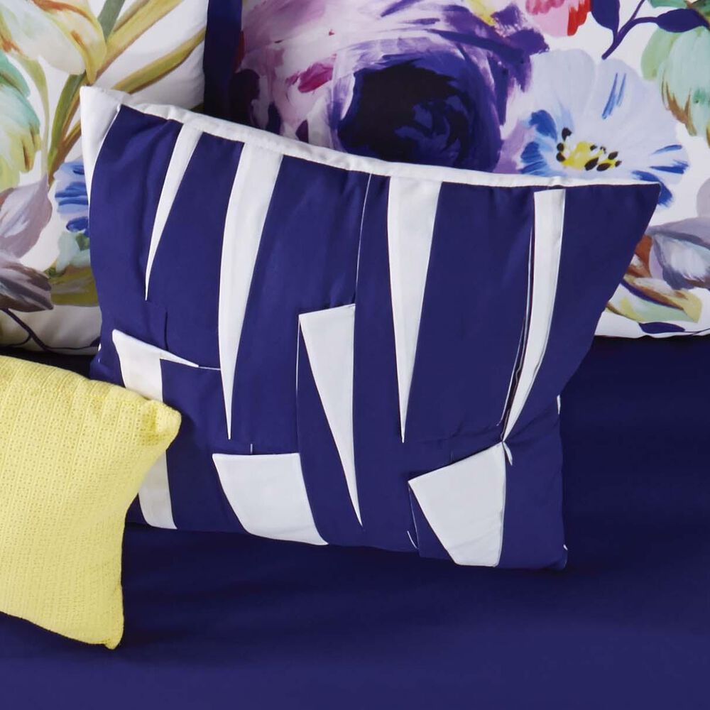 Pem America Christian Siriano 18" Garden Bloom Square Pillow in Blue and White, , large